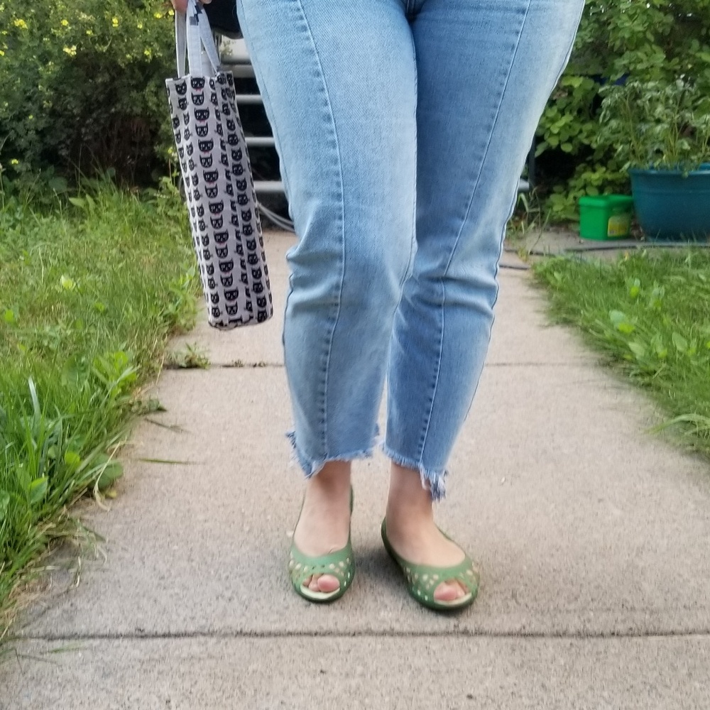 [Crocs] Teal jelly shoes